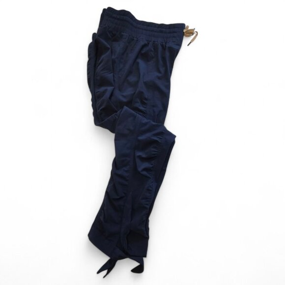 PrAna Womens Size M Navy Blue Athletic Pants With Drawstring Ankles - Picture 11 of 11